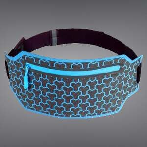 Waterproof Blue & Gray Zippered Sports Fitness and Running Waist Pack